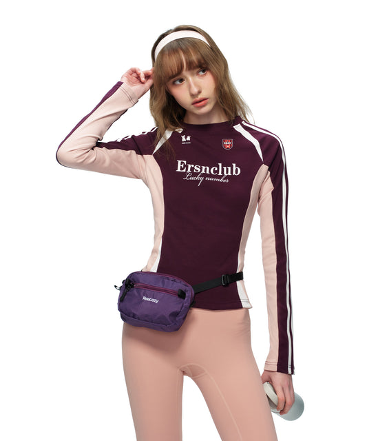 Sports Long Sleeve Slim Shirt - Purple