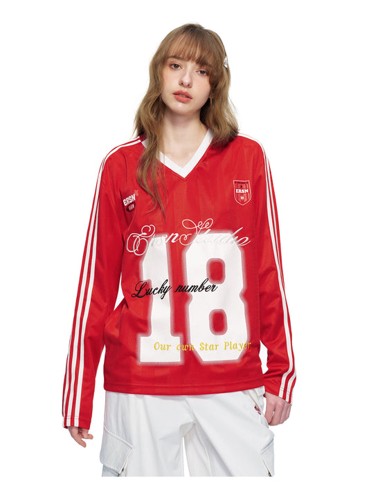 Game Day 3.0 Long Sleeve Jersey No. 18 - Red