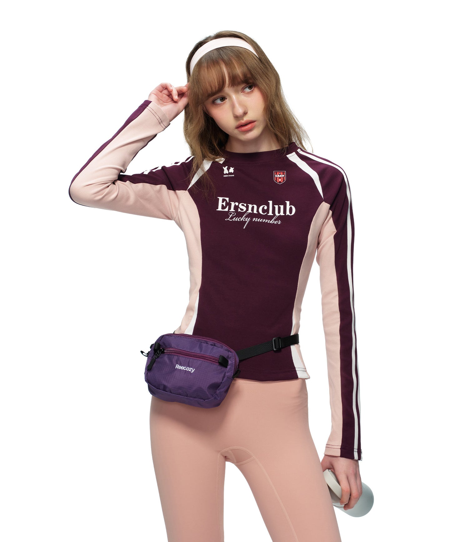 Sports Long Sleeve Slim Shirt - Purple