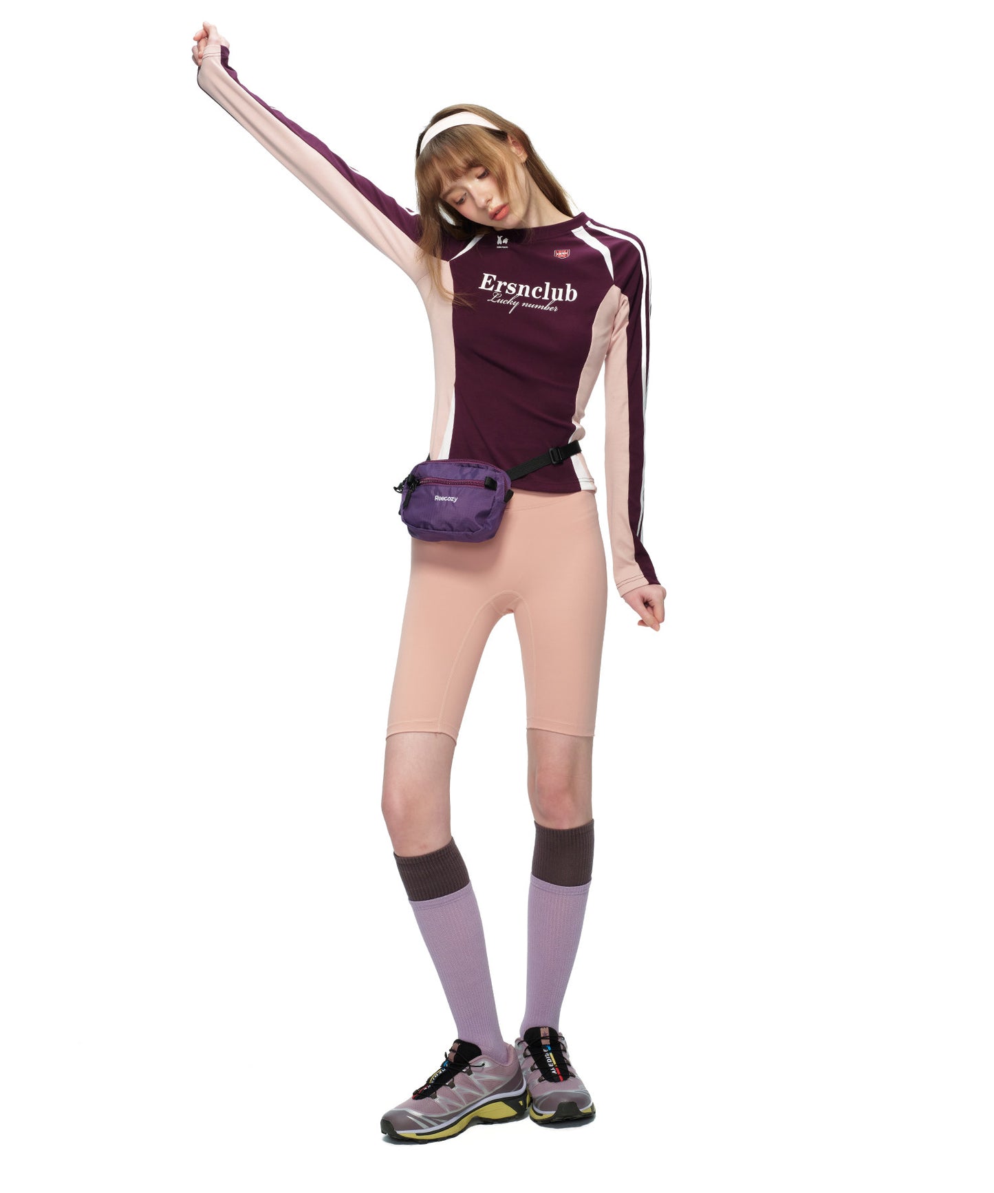 Sports Long Sleeve Slim Shirt - Purple