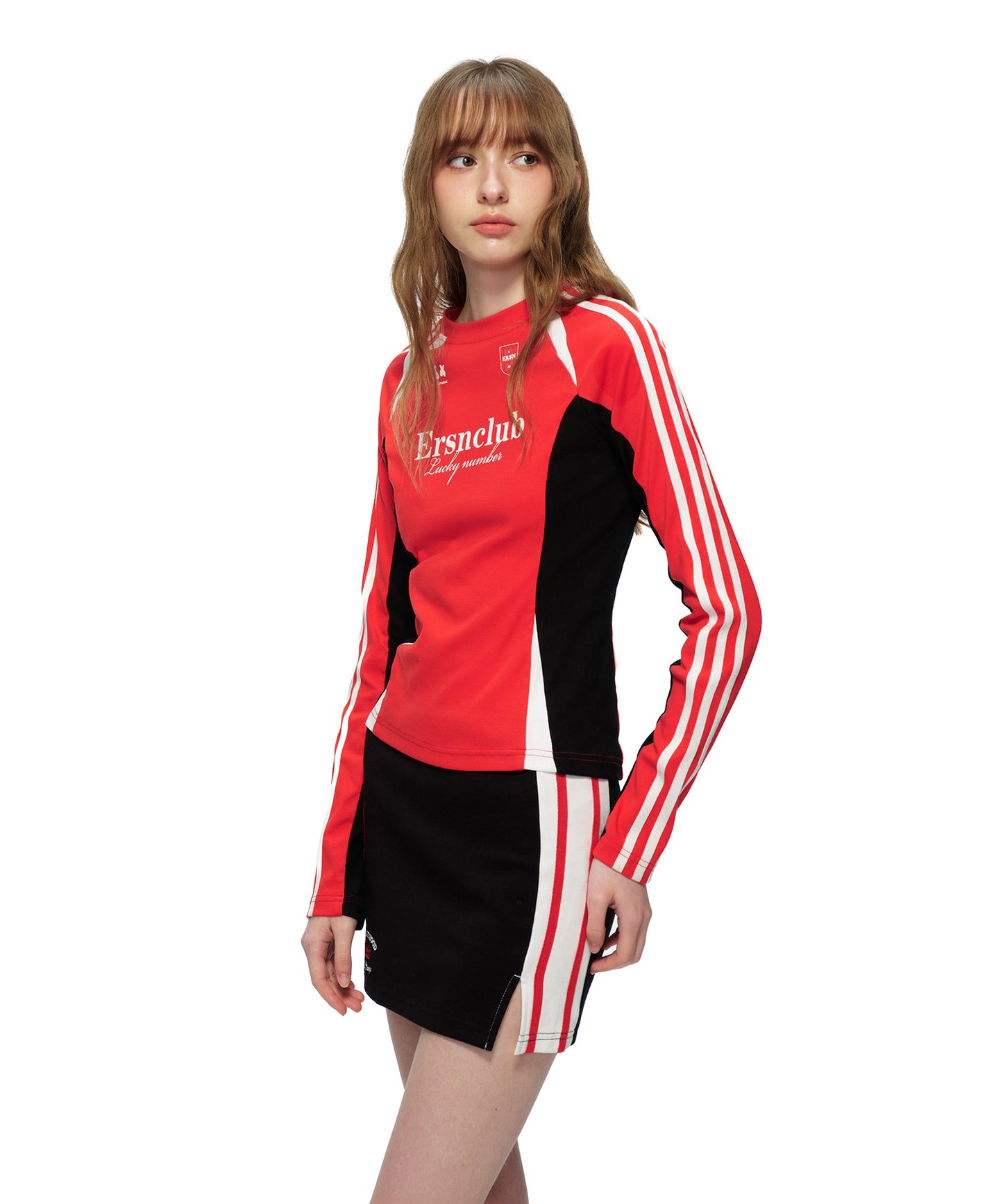 Sports Long Sleeve Slim Shirt - Red