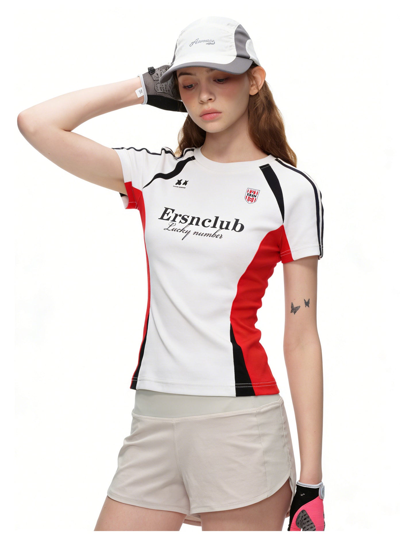 Sports Short Sleeve Slim Shirt - White