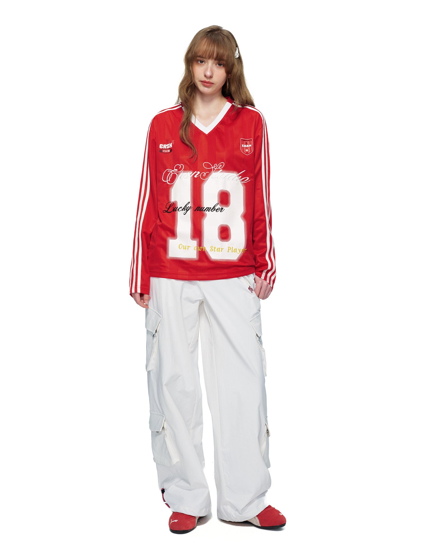 Game Day 3.0 Long Sleeve Jersey No. 18 - Red