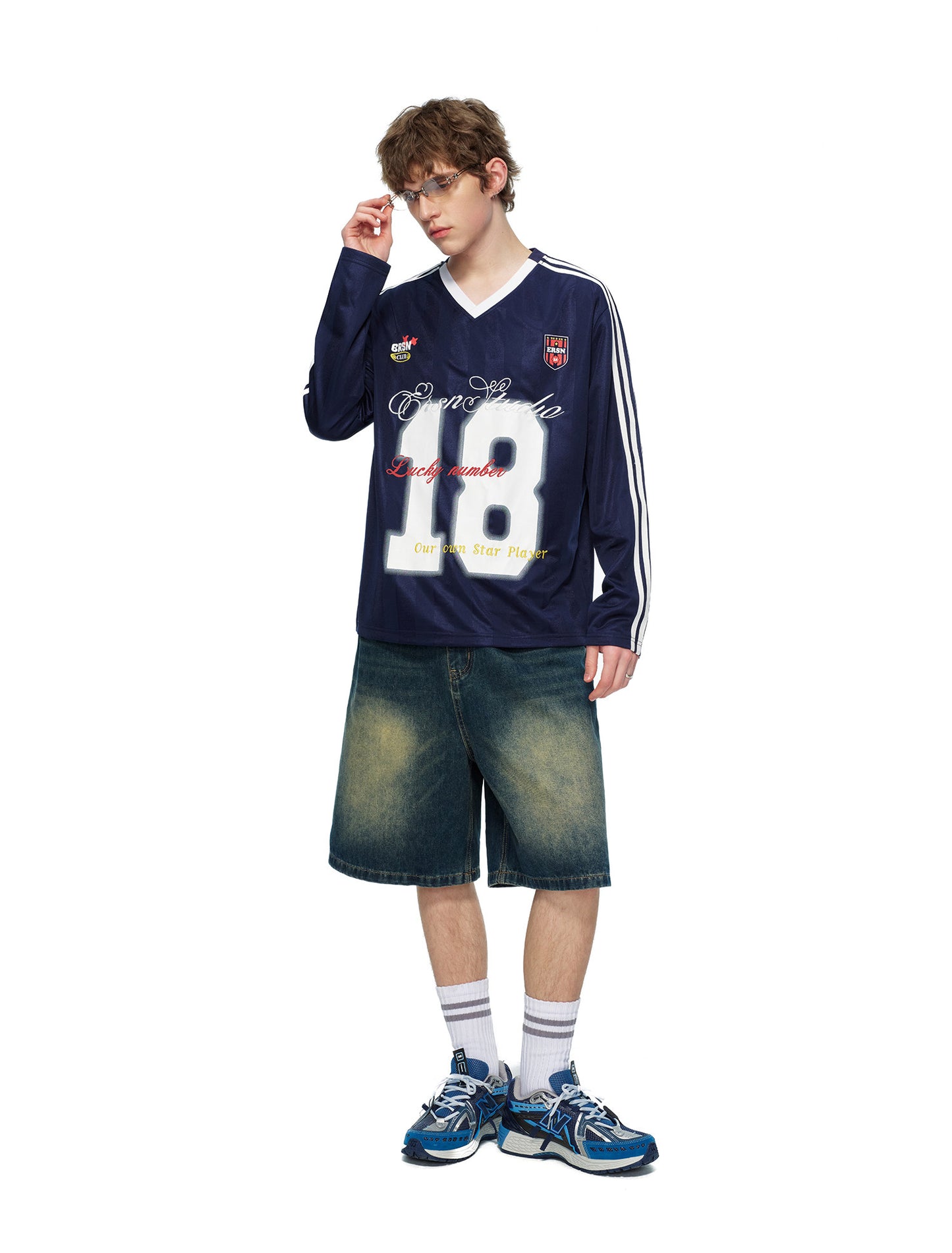 Game Day 3.0 Long Sleeve Jersey No. 18 - Navy