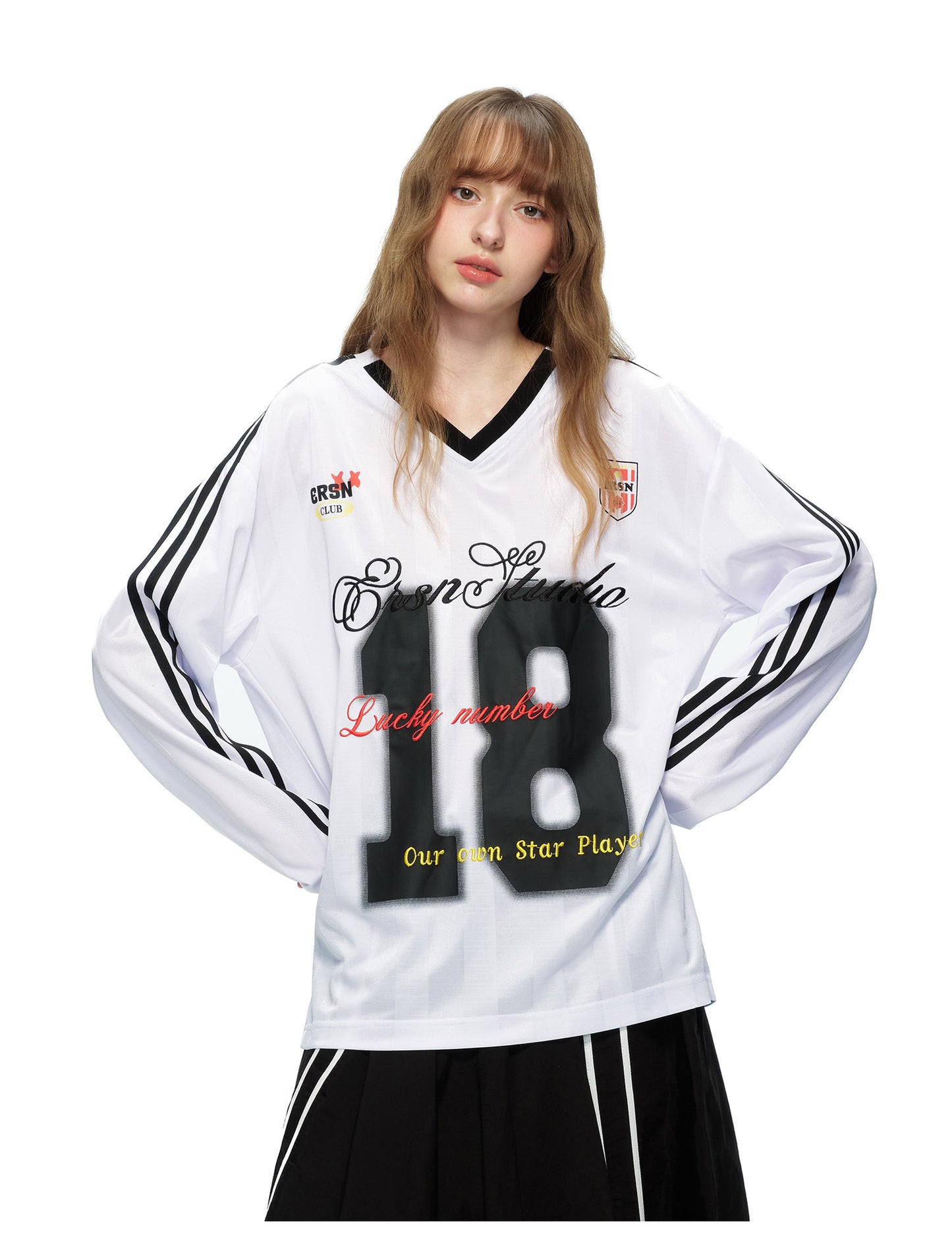 Game Day 3.0 Long Sleeve Jersey No. 18 - White