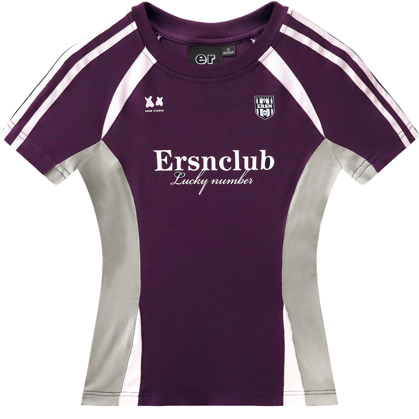 Sports Short Sleeve Slim Shirt - Purple