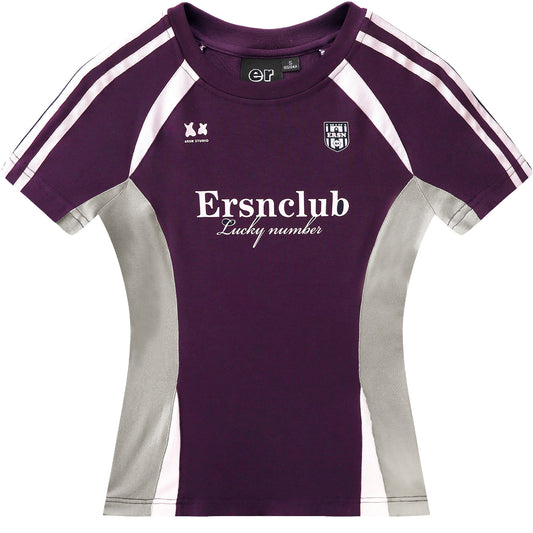 Sports Short Sleeve Slim Shirt - Purple