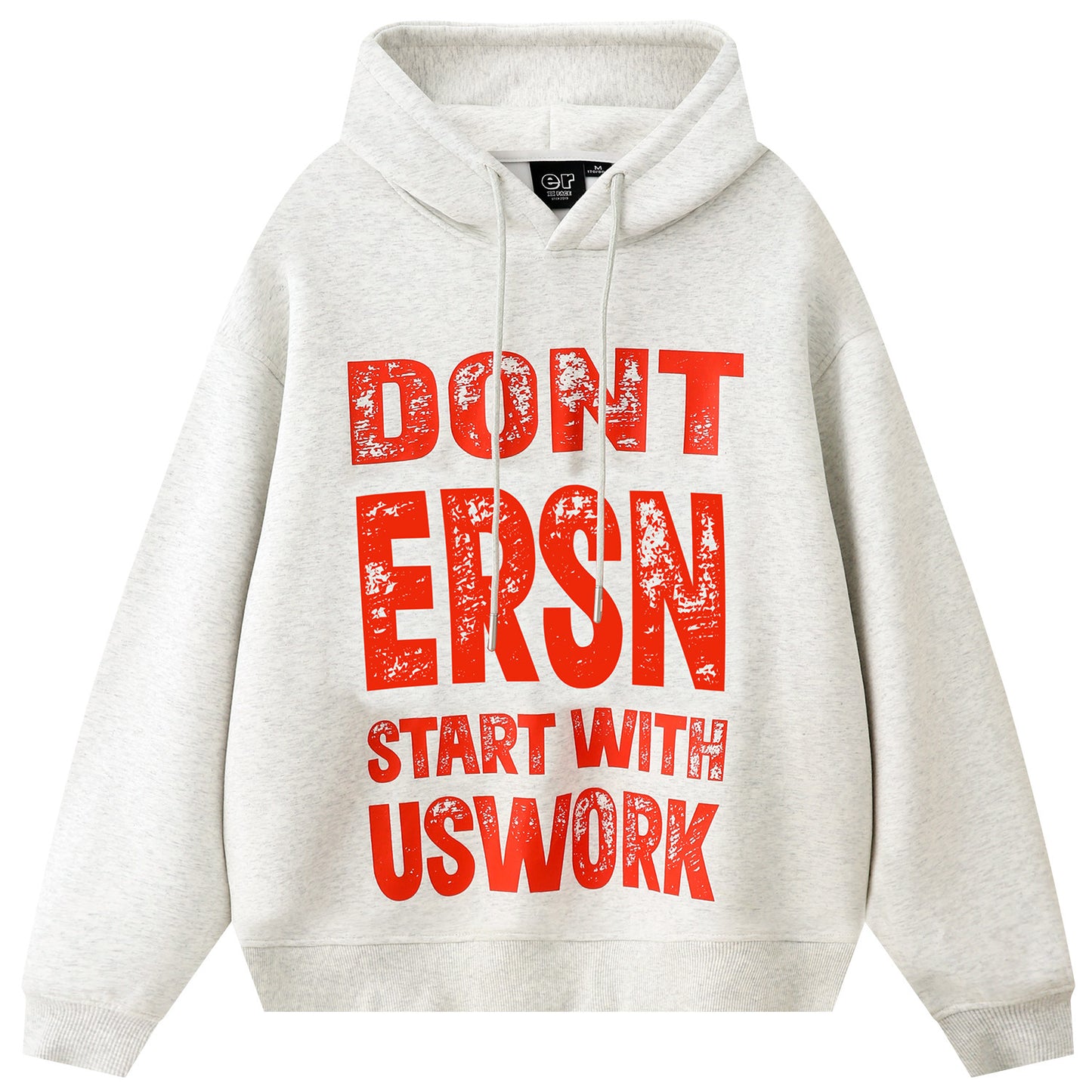 Letter Print Hoodies - White